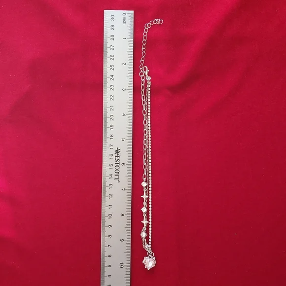 Punk Fashion Beautiful Pink Crystal Heart Shape Ladies Pendant Necklace - Picture 4 of 8